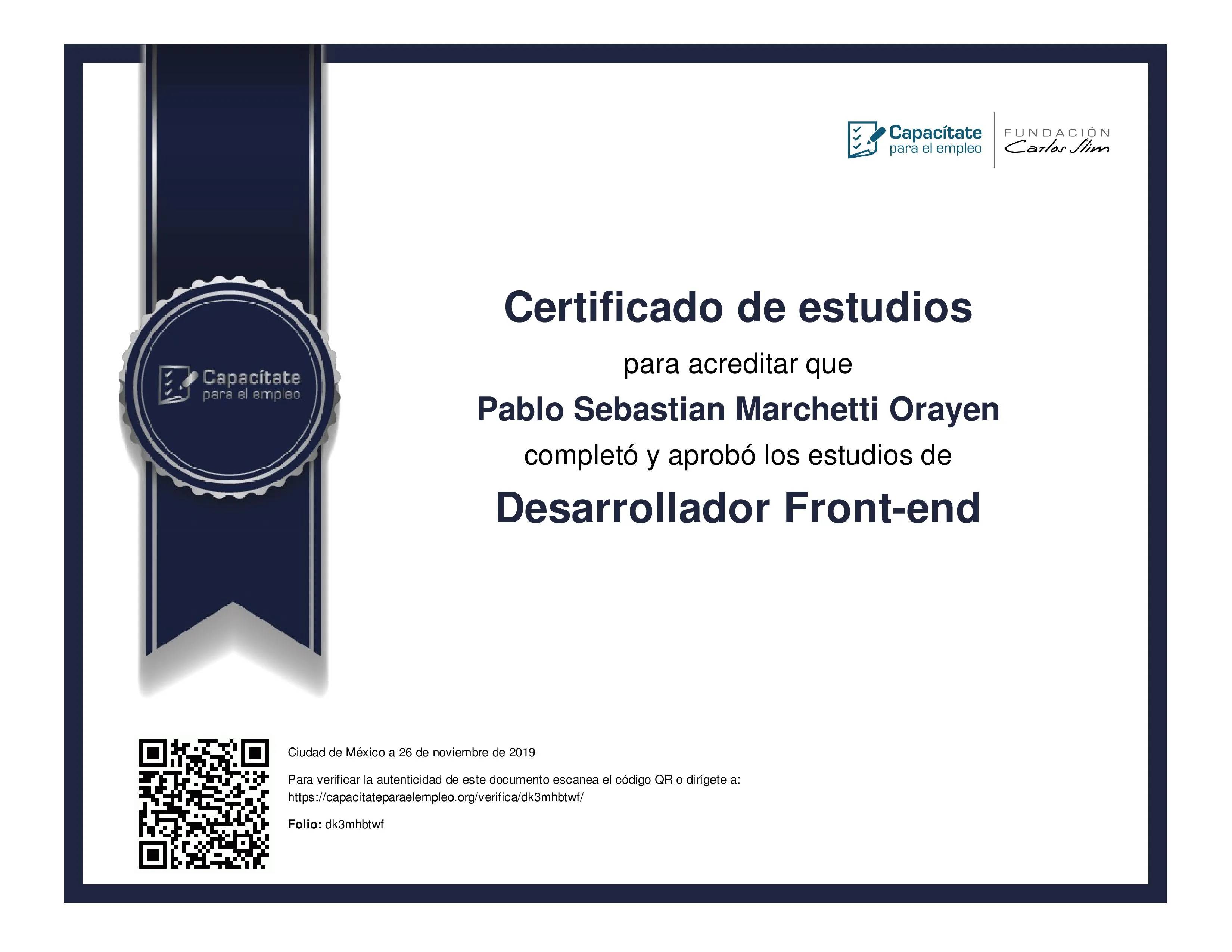 Desarrollador Frontend